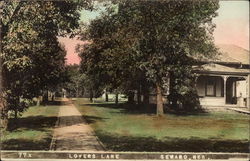 Lovers Lane (Colorized) Postcard