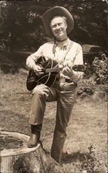 Redd Harper ("Mr. Texas") Playing Gibson Guitar Postcard
