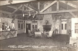 Lobby-Abe Martin Lodge,Brown County State Park Postcard