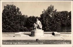 Francis Vigo Monument Vincennes, IN Postcard Postcard