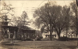 Memorial Arch, Administration Building, Finney Chapel Postcard