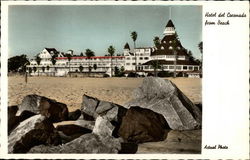 Hotel del Coronado from Beach California Postcard Postcard