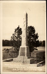 Mrs. Tallents Monument Custer, SD Postcard Postcard