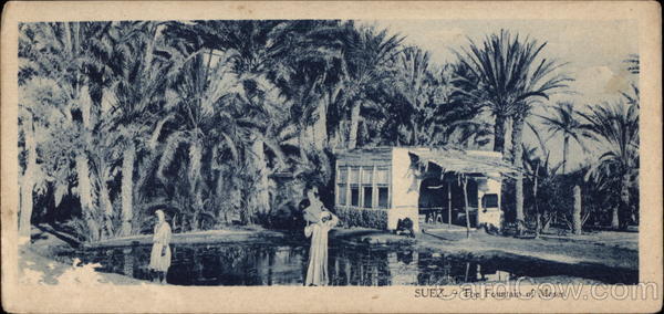 The Fountain of Moses in Suez, Egypt Africa