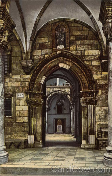 The Rector's Palace Gate in Raguse (Dubrovnik) Croatia