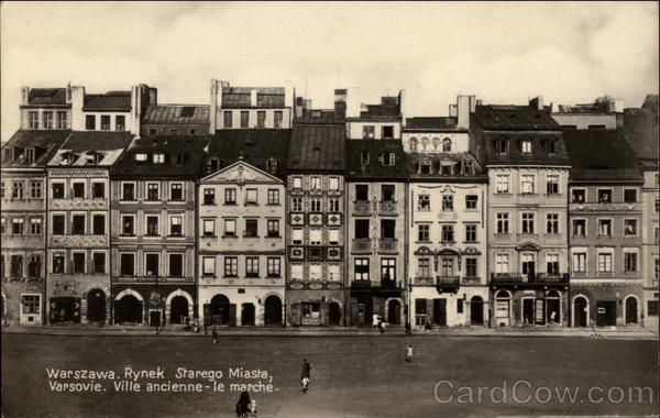 Ville ancienne-le marche Warsaw Poland Eastern Europe