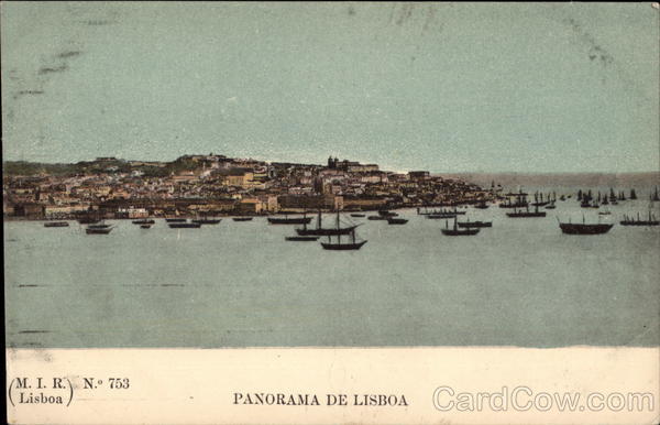 Panoramic View of Lisbon From the Harbor Portugal