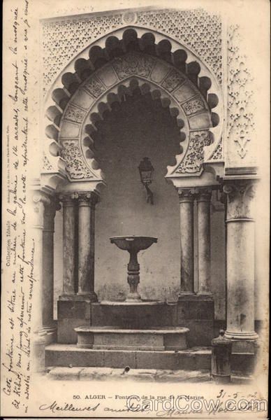 Fountain on the Rue de la Marine in Algiers Algeria