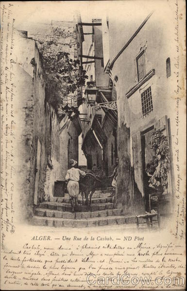 Une Rue de La Casbah Algers Algeria Africa