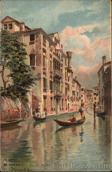 Rio del Pestrin Canal in Venice Italy