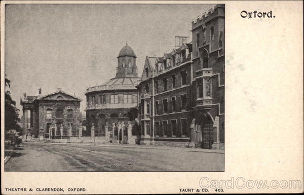 Theatre and Clarendon Oxford England Oxfordshire