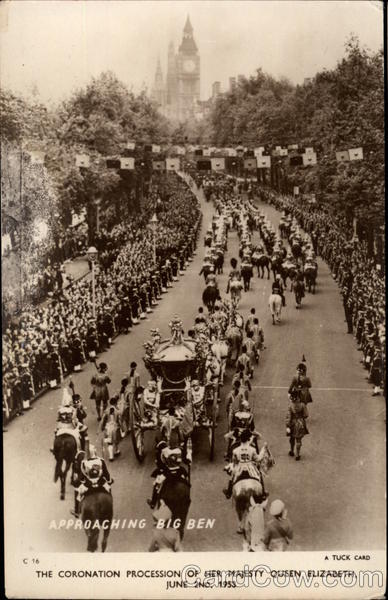 The Coronation Procession Approaching Big Ben London United Kingdom