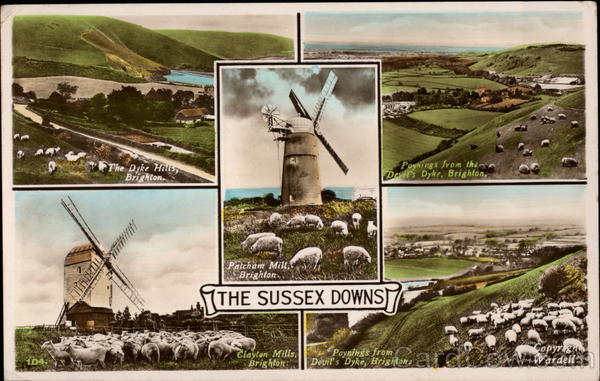 Various Views of the Sussex Downs Brighton England