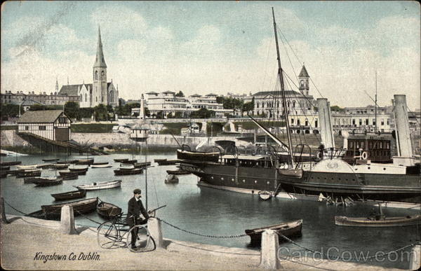 View of Town and Harbour Kingstown Ireland