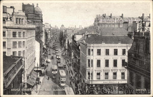 Argyle Street, Looking East Glasgow Scotland