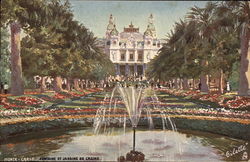 Fontaine et Jardins De Casion Postcard