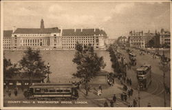 County Hall & Westminster Bridge Postcard