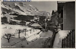 VIew of Town and Jungfrau Postcard