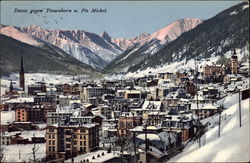 Davos gegen Tinsenhorn u. Pis Michel Postcard