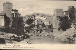 The Old Bridge Mostar, Bosnia and Herzegovina Eastern Europe Postcard Postcard