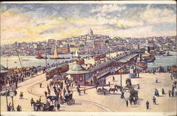 Le Pont de Galata Istanbul, Turkey Greece, Turkey, Balkan States Postcard Postcard