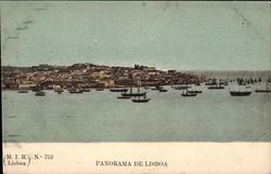 Panoramic View of Lisbon From the Harbor Postcard