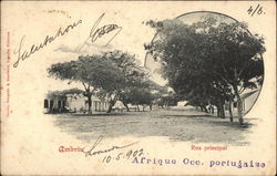 Rua Principal Ambriz, Angola Africa Postcard Postcard