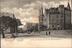 Lehmgrubenstrasse mit St Heinrichkirche Postcard