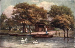 Artistic View of Hollow Pond at Walthamstow Postcard