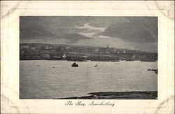 View of Bay and Village Postcard