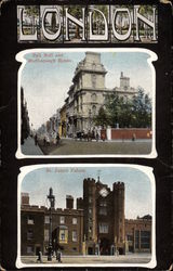 Pall Mall & Marlborough House; St. James Palace Postcard