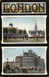 National Gallery and Piccadilly Circus Postcard