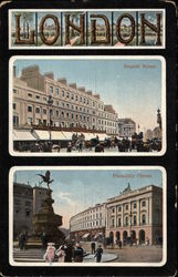 Regent Street and Piccadilly Circus in London Postcard