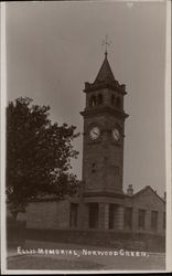 Ellis Memorial Norwood Green, England Postcard Postcard