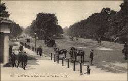 The Row at Hyde Park in London Postcard