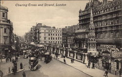 Charing Cross and Strand in London Postcard