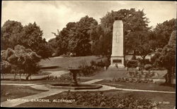 Municipal Gardens Aldershot, England Hampshire Postcard Postcard