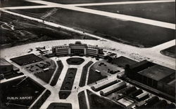 Aerial View of Dublin Airport Postcard