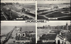 Various Views of Town Morecambe, England Lancashire Postcard Postcard