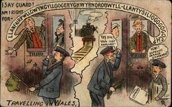 Traveling by Train in Wales United Kingdom Postcard Postcard