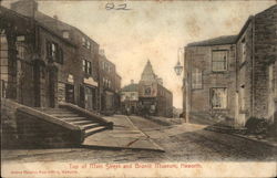 Top of Main Street and Bronte Museum Haworth, England Yorkshire Postcard Postcard