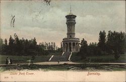 Locke Park Tower in Barnsley United Kingdom Yorkshire Postcard Postcard