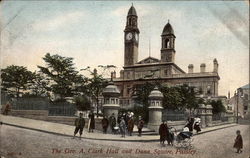 The Geo. A. Clark Hall and Dunn Square Postcard