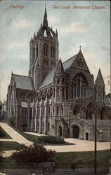 The Coats Memorial Church in Paisley, Scotland Postcard Postcard