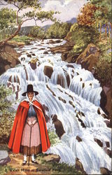 Welsh Maid at Swallow Falls Postcard