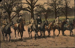 Horses on Rotten Row in Hyde Park, London Postcard