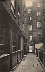 Entrance to Ye Olde Cheshire Cheese Postcard