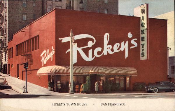Rickey's Town House San Francisco California