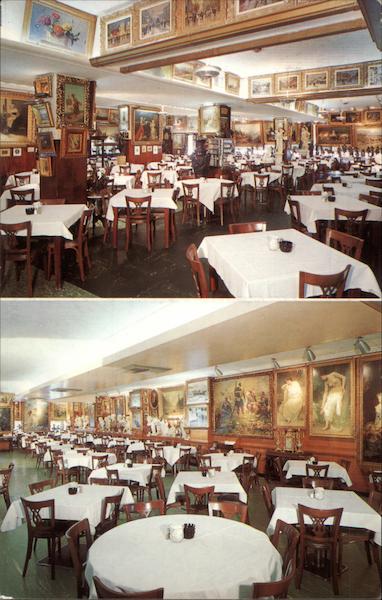 Interior Views of Haussner's Restaurant Baltimore Maryland