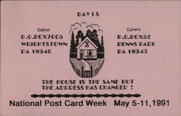 National Post Card Week May 5-11, 1991 Post Card Clubs & Collecting